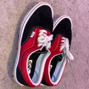 Unique Custom Vans, Size 10 womens only worn a few times.”Comfy Cush” support